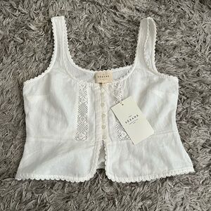 Sezane Lupe Blouse -  Ivory